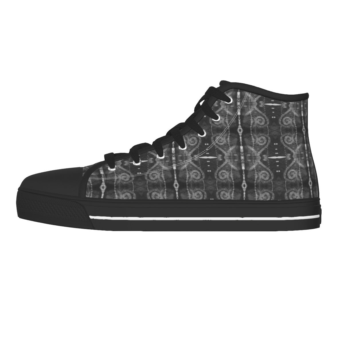 Neigbours Pattern Men's Black Sole Canvas Shoes - Nutala Gallery