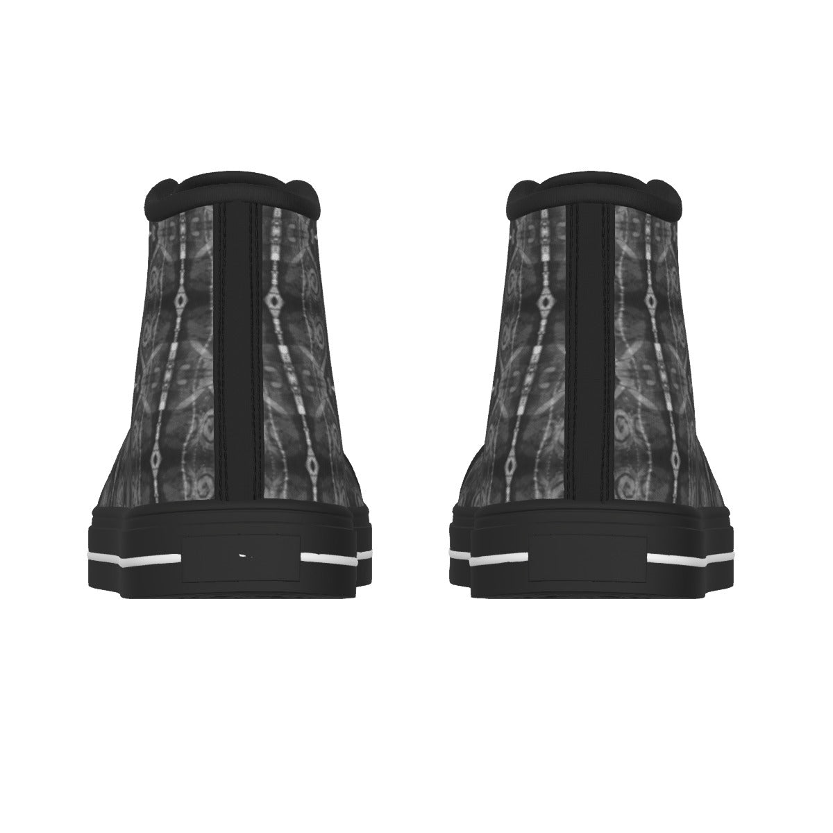 Neigbours Pattern Men's Black Sole Canvas Shoes - Nutala Gallery