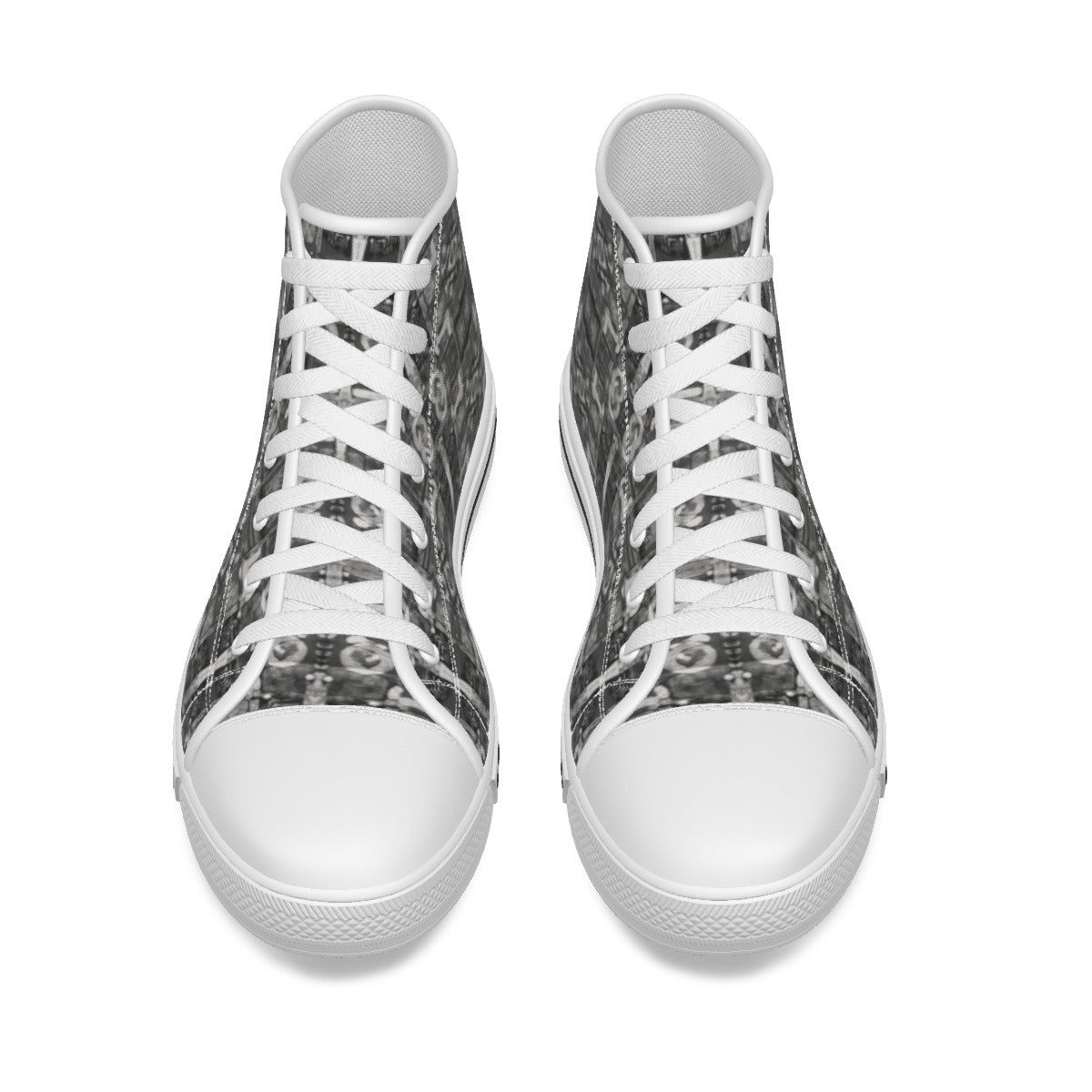 Devotees Pattern - Men's White Sole Canvas Shoes - Nutala Gallery