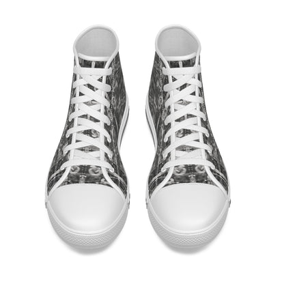 Devotees Pattern - Men's White Sole Canvas Shoes - Nutala Gallery