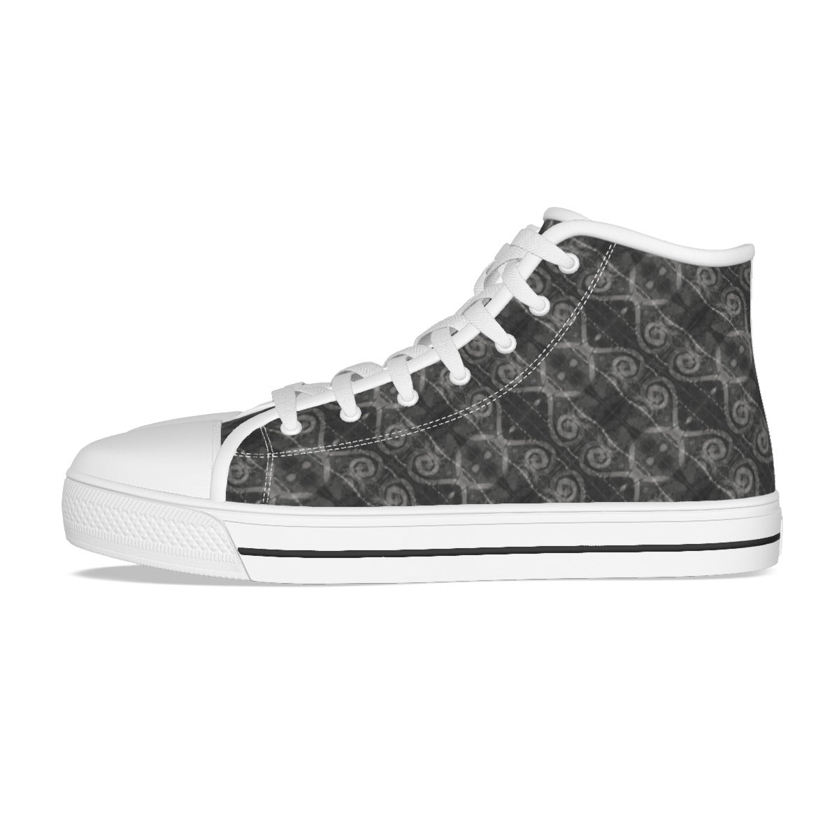 Neigbours Pattern - Men's White Sole Canvas Shoes - Nutala Gallery