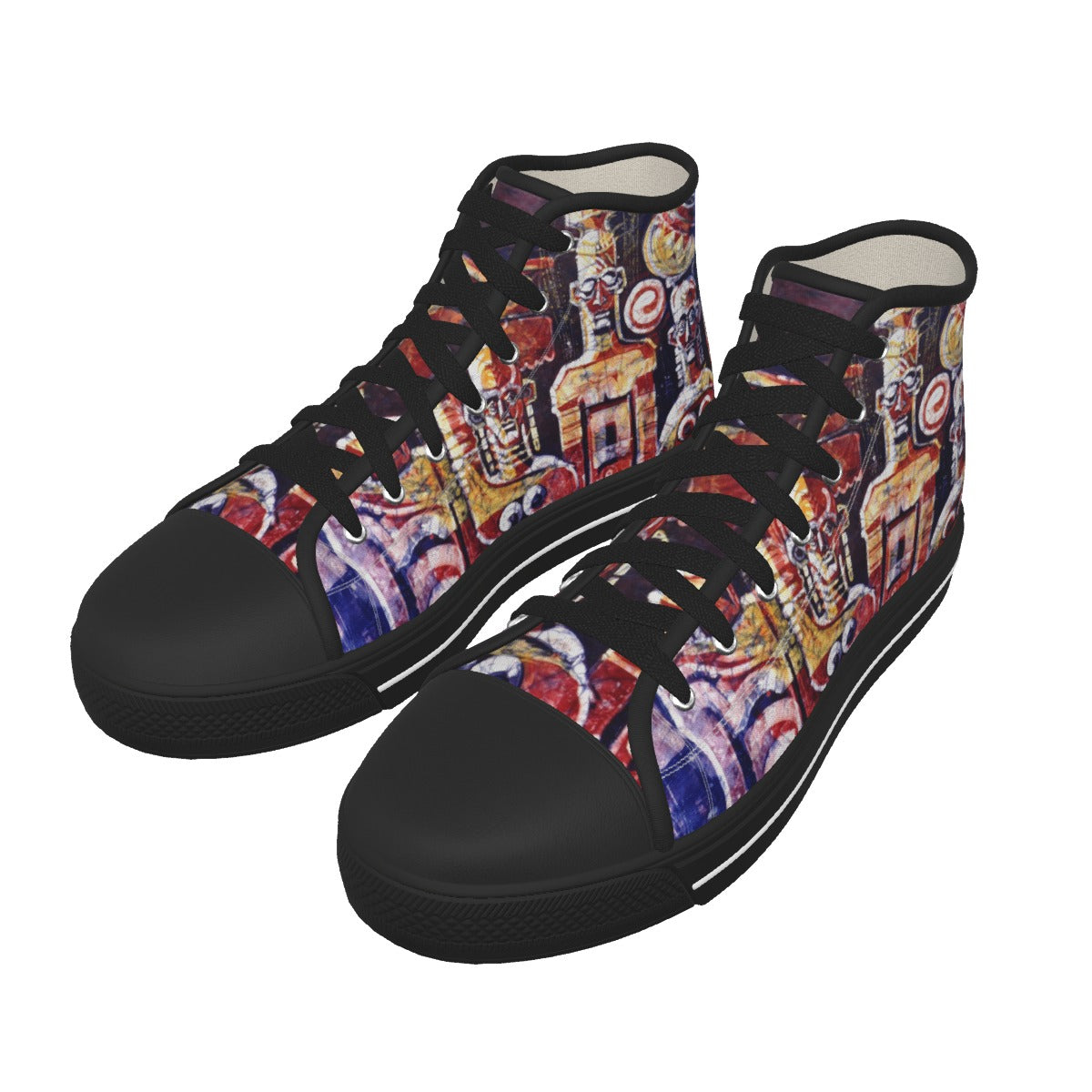 Eke Oye Afo Nkwo Men's Black Sole Canvas Shoes - Nutala Gallery